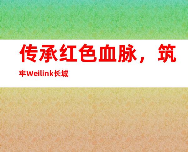 传承红色血脉，筑牢Weilink长城